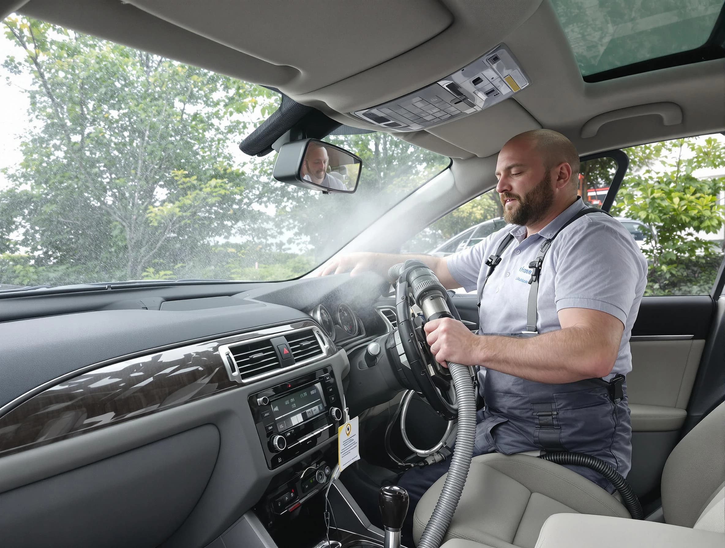 South Fayette Air Duct Cleaning specialist performing professional car duct cleaning in South Fayette
