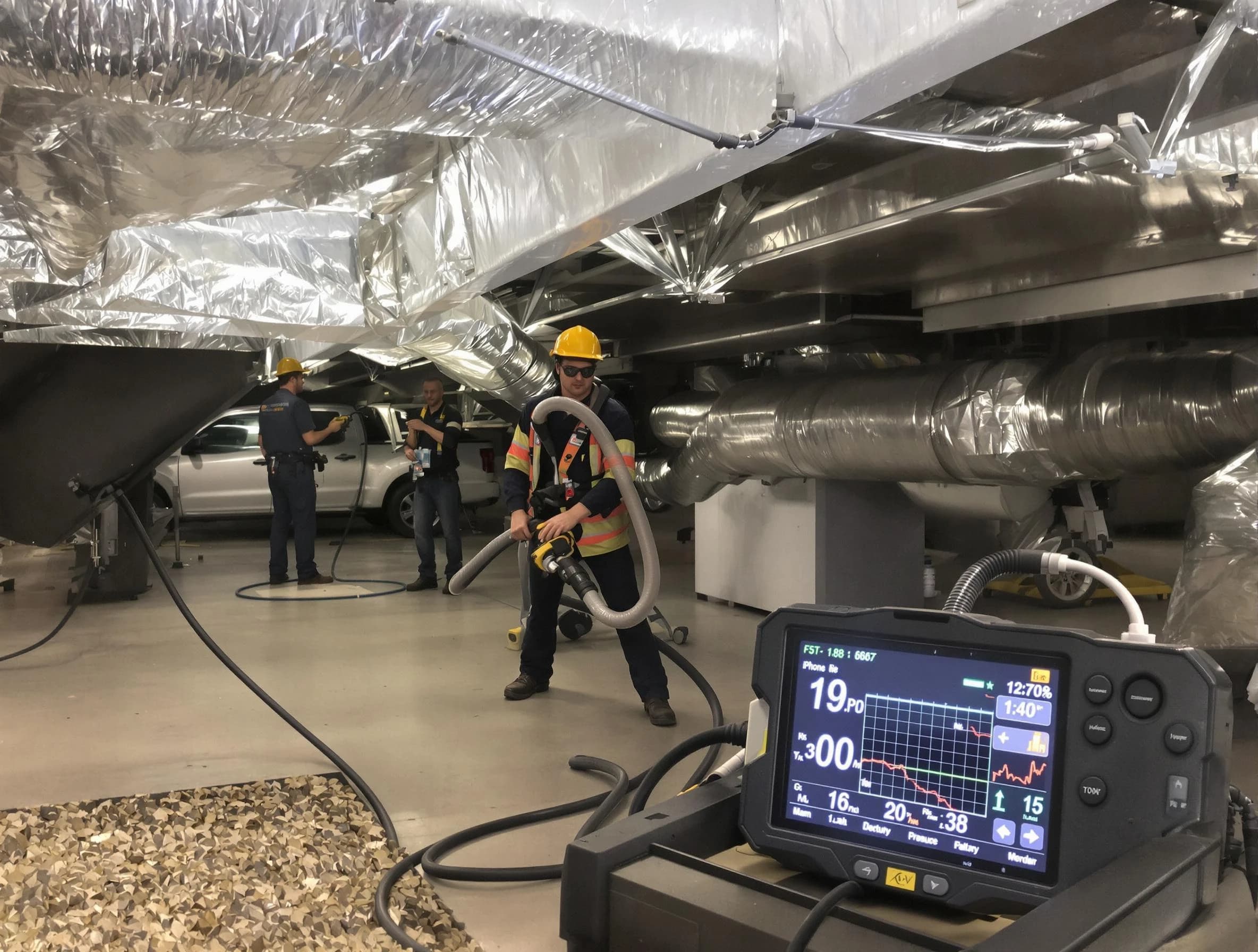 Professional negative pressure duct cleaning by South Fayette Air Duct Cleaning in South Fayette