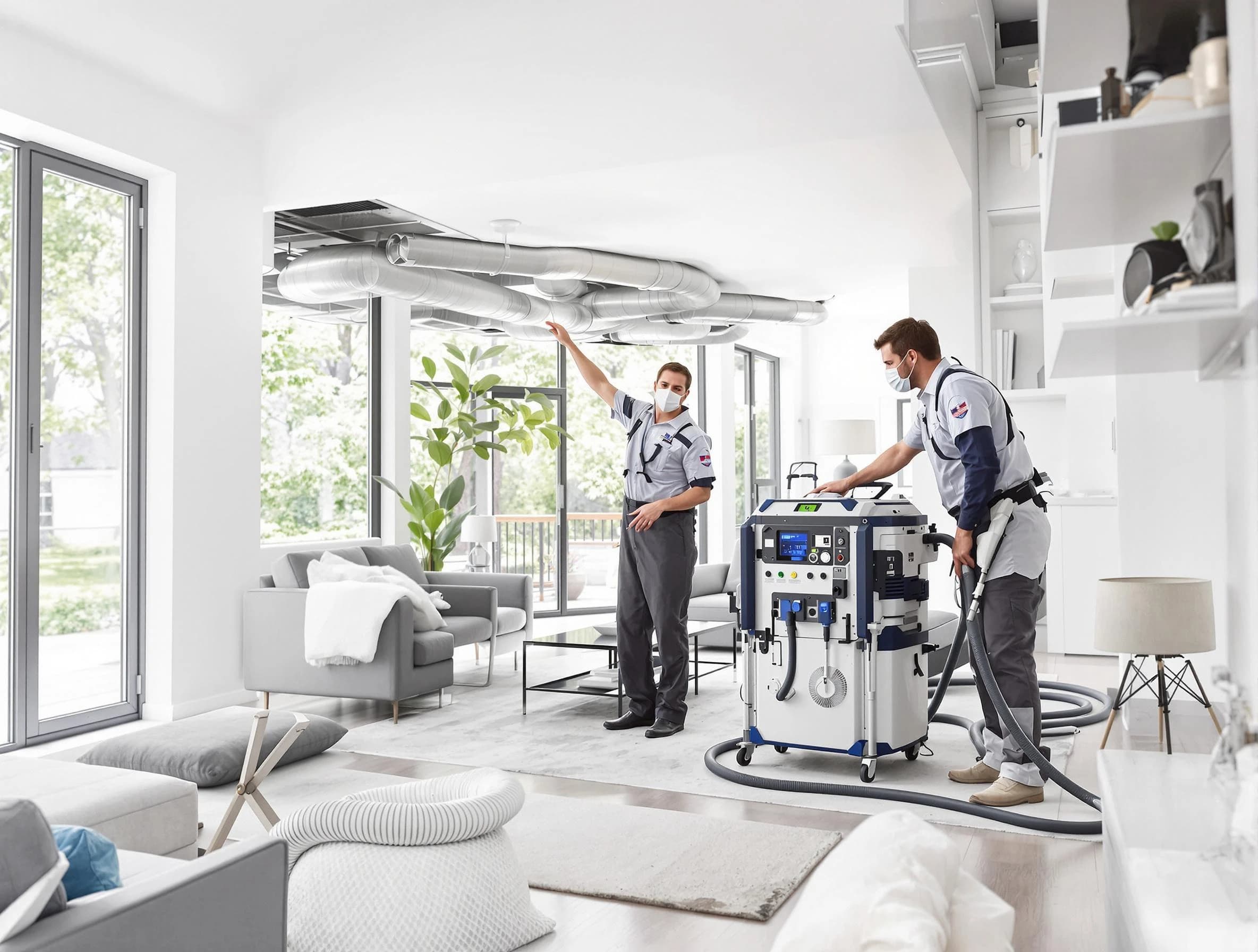 South Fayette Air Duct Cleaning professional conducting pure air duct cleaning with state-of-the-art equipment in South Fayette