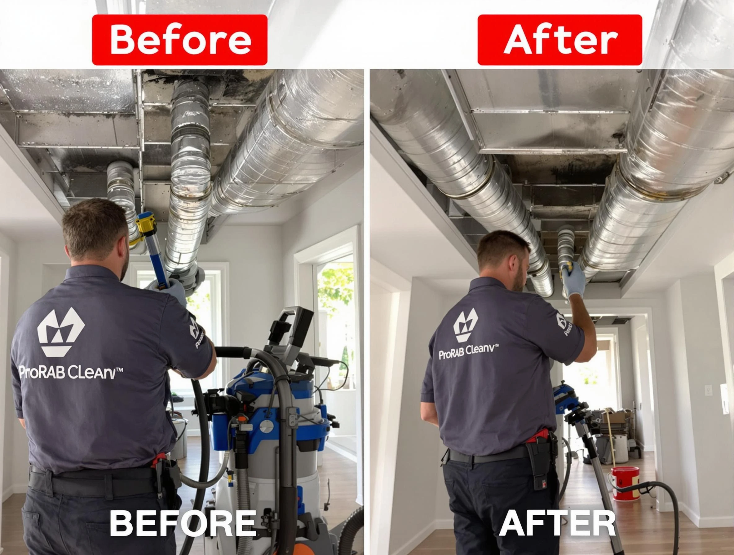 South Fayette Air Duct Cleaning expert performing thorough residential duct cleaning in a South Fayette home